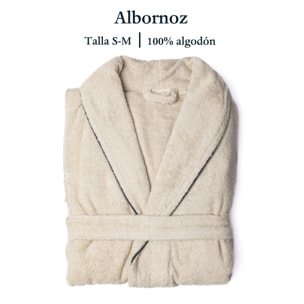 Scalpers Albornoz liso con ribete y detalle bordado beige