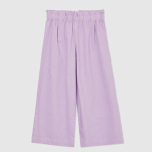 Pantalone cropped in lino