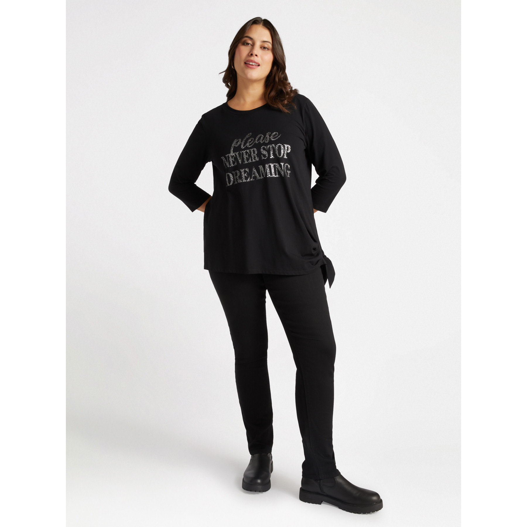 Fiorella Rubino - Camiseta con estampado de letras - Negro