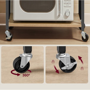 Carrello da cucina industrial Artisan in legno e metallo