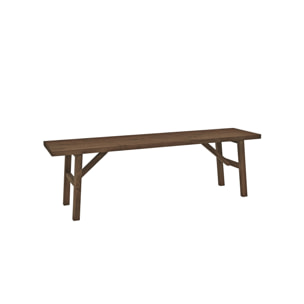 Banc en bois massif ton noyer en différentes tailles