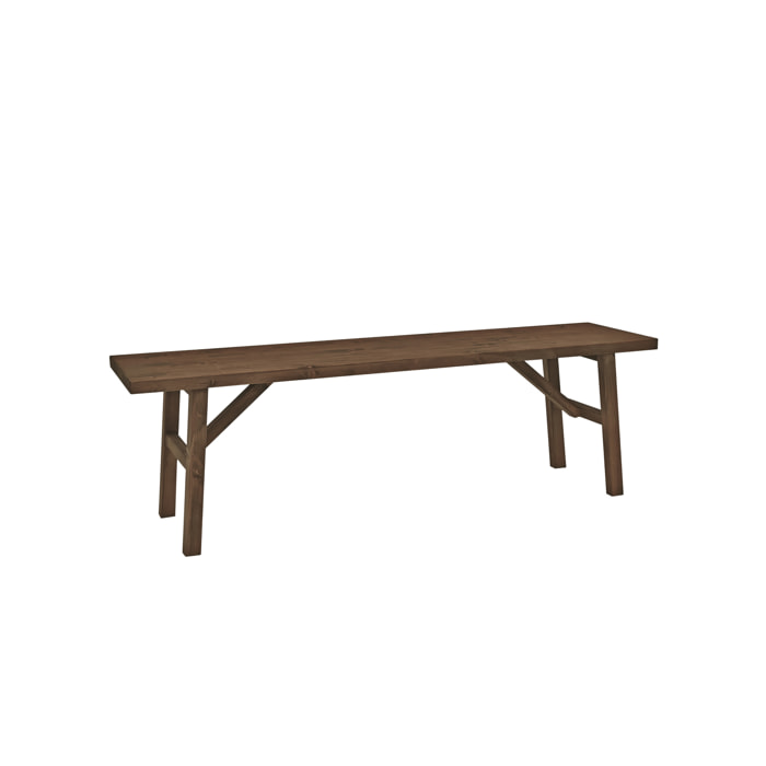 Banc en bois massif ton noyer en différentes tailles