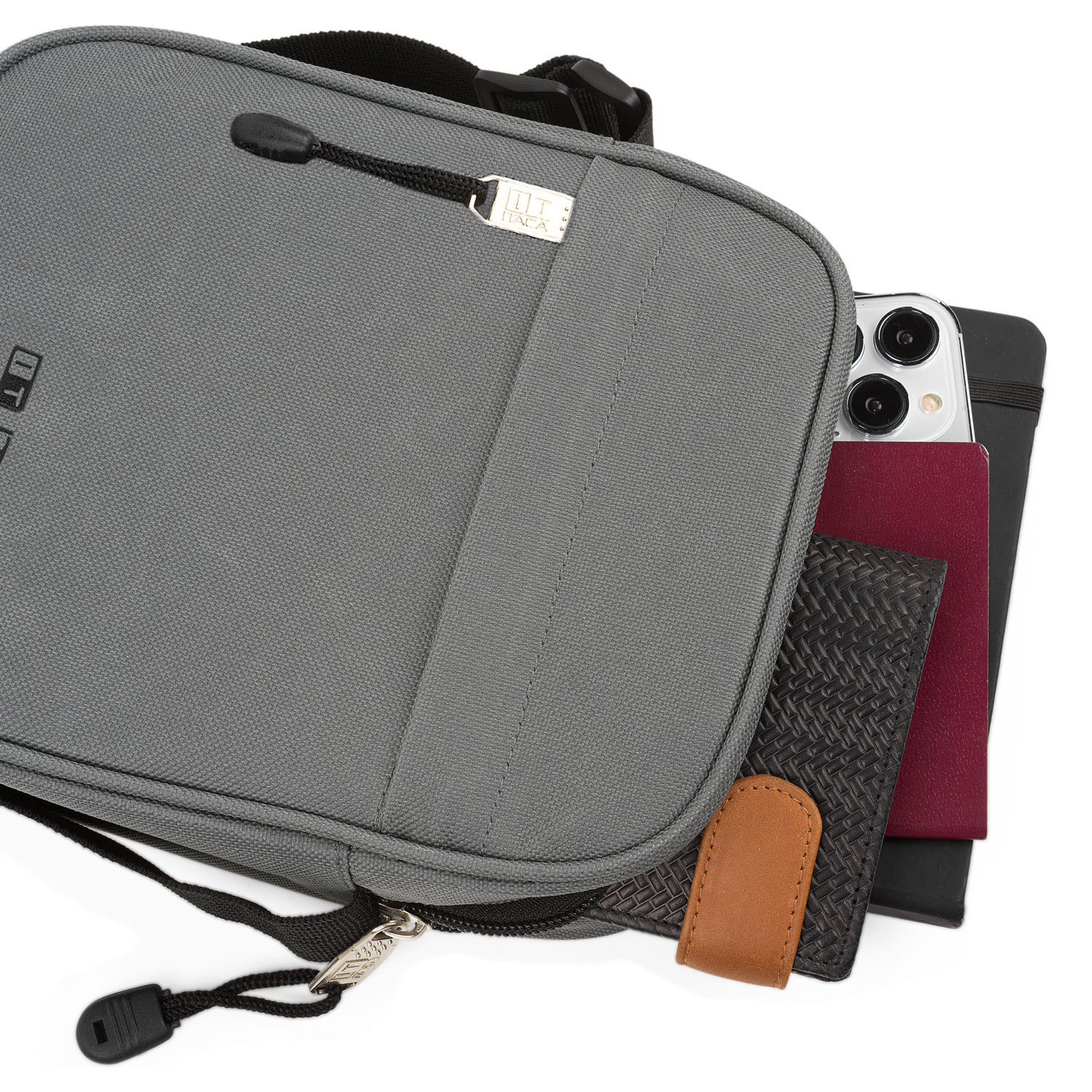 Bandolera Hombre Vegana Itaca Spey Gris