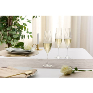 Lot de 6 flûtes Neva 260ml transparent