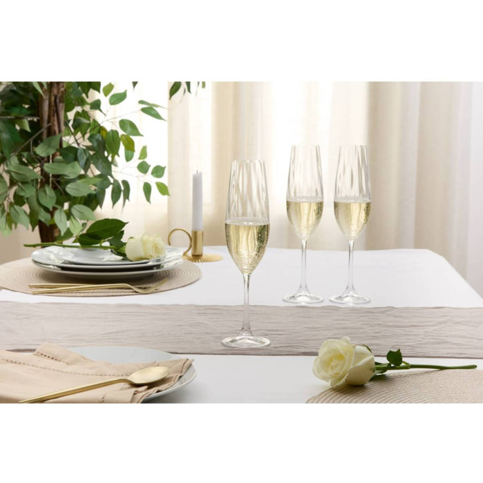 Lot de 6 flûtes Neva 260ml transparent