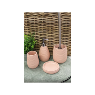 Set 4 accessoires salle de bain rose - COVENTRY