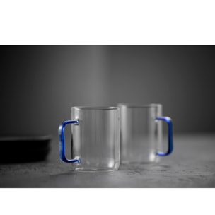 Set de 2 mugs en verre Torino 40cl