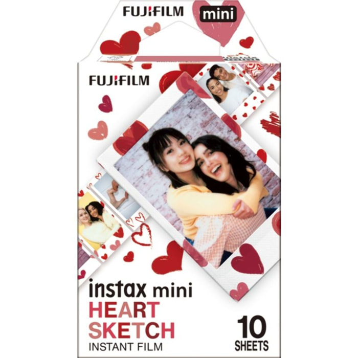 Papier photo instantané FUJIFILM Mini Heart sketch ww (10 vues)