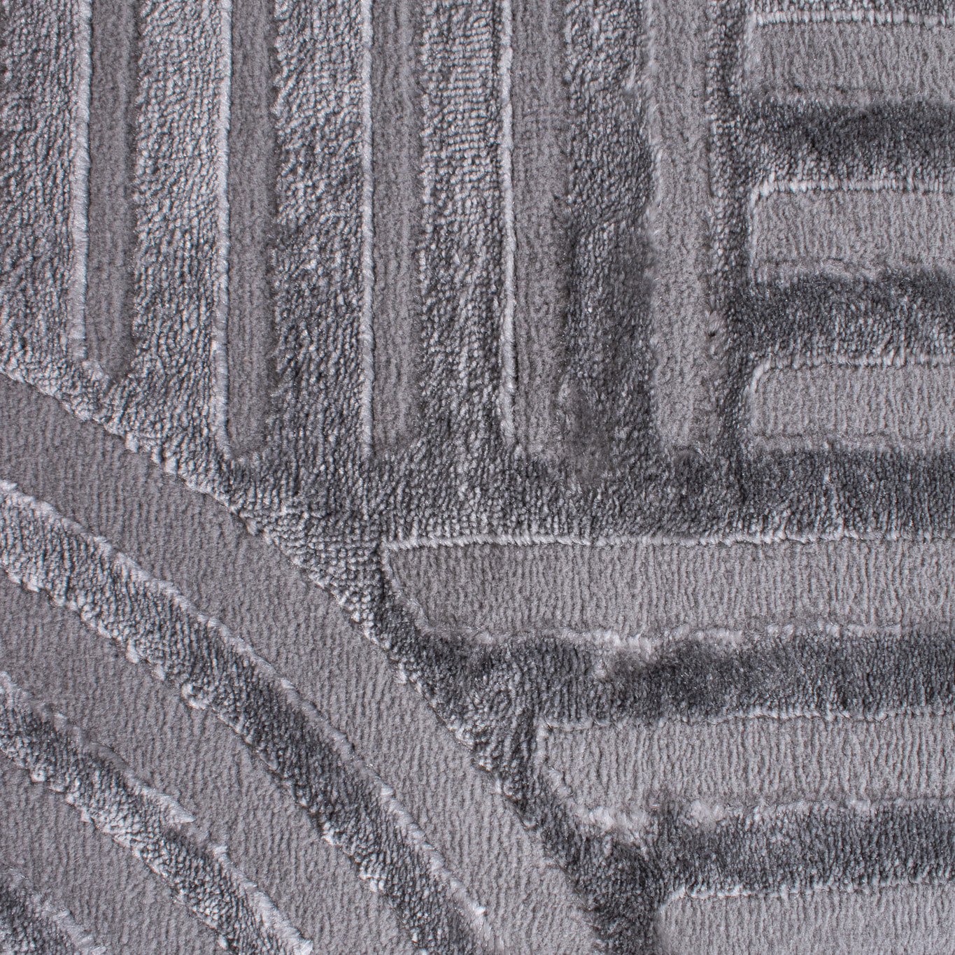 BIANCA - Tapis motif en relief gris