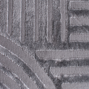 BIANCA - Tapis motif en relief gris
