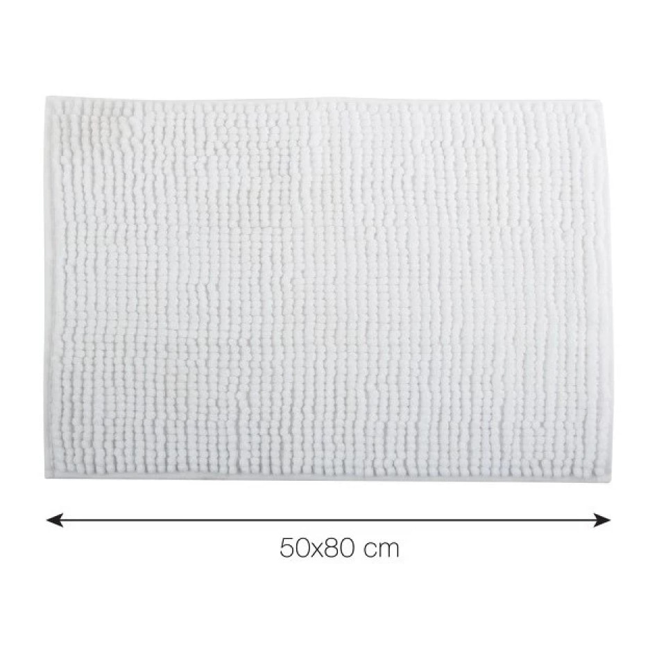 Tapis de bain Microfibre CHENILLE Blanc MSV