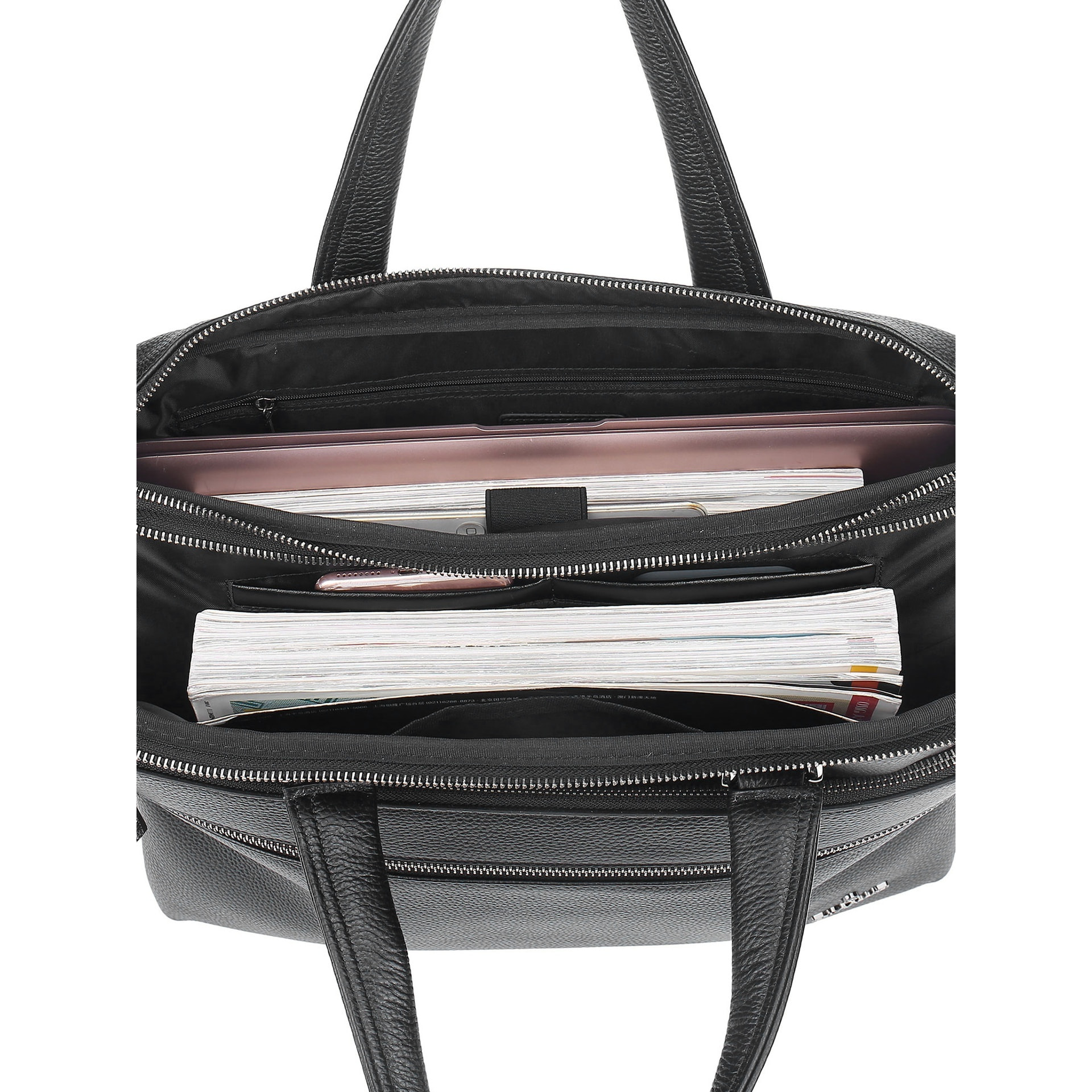 Borsa a mano da uomo - Modello Cadenza Lux - 100% pelle - 40.0 x 30.0 x 12.0 cm