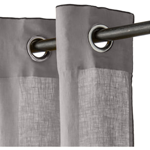 Rideau Lin lavé Acier