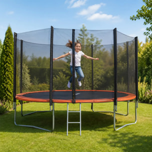 Trampoline Diam 4,27 m avec filet de sécurité et échelle