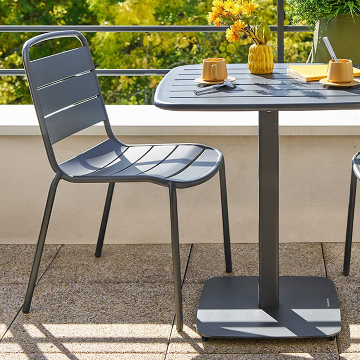 Chaise de jardin empilable Alegoria gris graphite