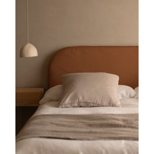 Housse pour tête de lit en bouclé cuivre en différentes tailles