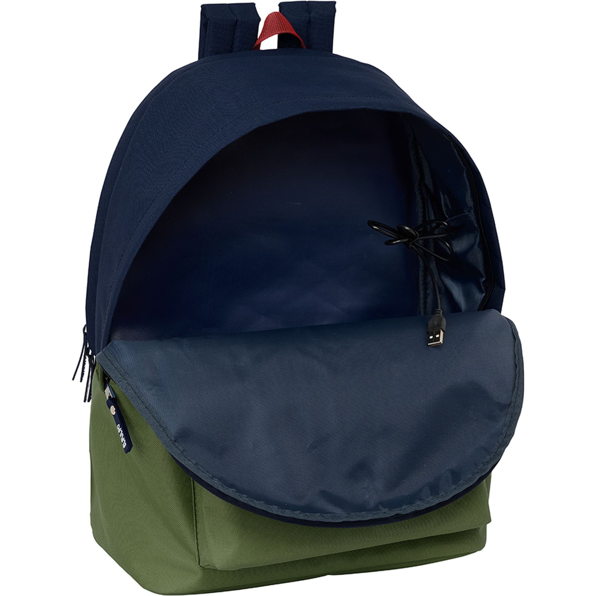 Mochila doble para portatil 15,6"+usb el pulpo "verde"