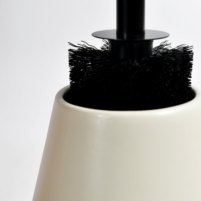 BROSSE WC JOSHUA ECRU AVEC MANCHE NOIRE