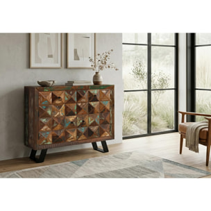 Cómoda de Madera de Mango 100 Cm Estilo Industrial Moderno