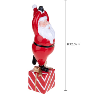 Babbo Natale con mani giunte - Pezzi 1 - H 32,5 cm - Colore: Rosso - Bianchi Dino