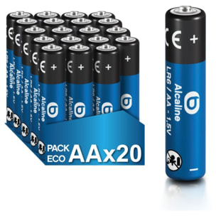 Pile ESSENTIELB POWERPLUS LR06 AA Lot de 20