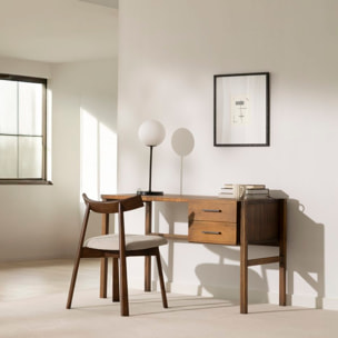 Bureau Lipe -bois massif d'araucaria-couleur nogal 120 x 75 x 60 cm