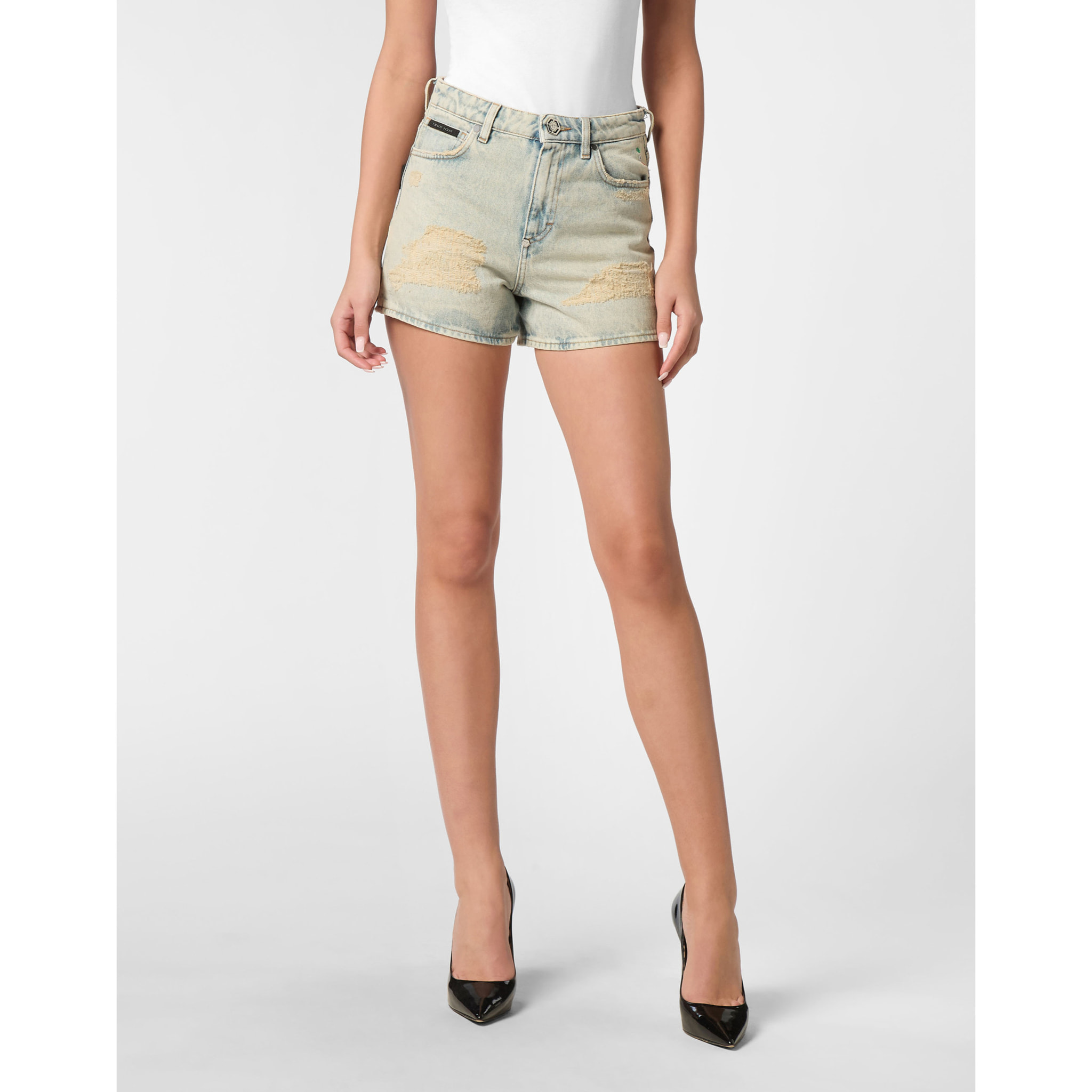 PHILIPP PLEIN Denim Shorts