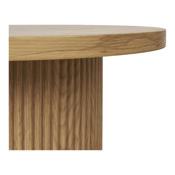 Tavolino d'appoggio Boavista naturale con base a doghe ø48 cm