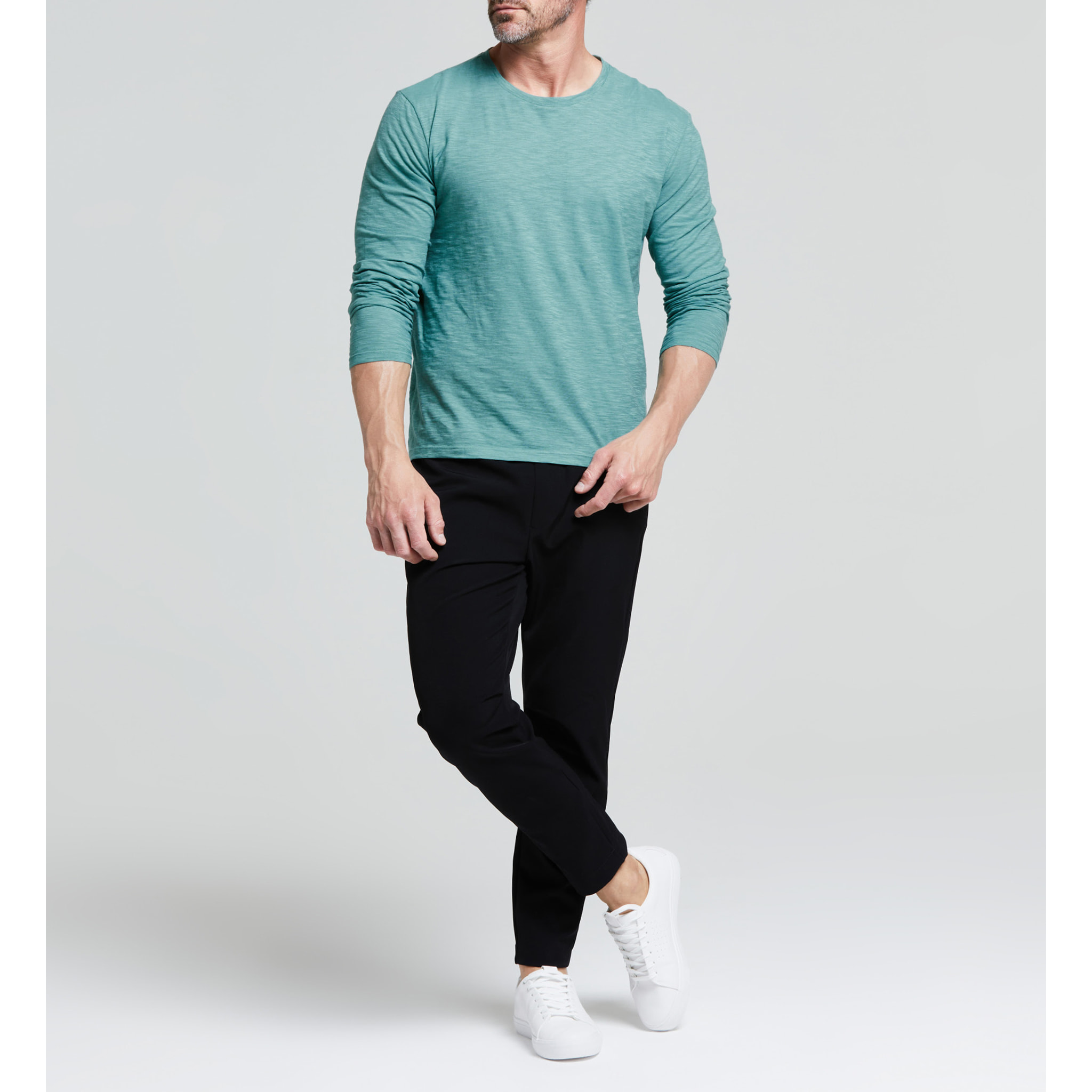 MAGLIA UOMO MANICA LUNGA COTONE FIAMMATO