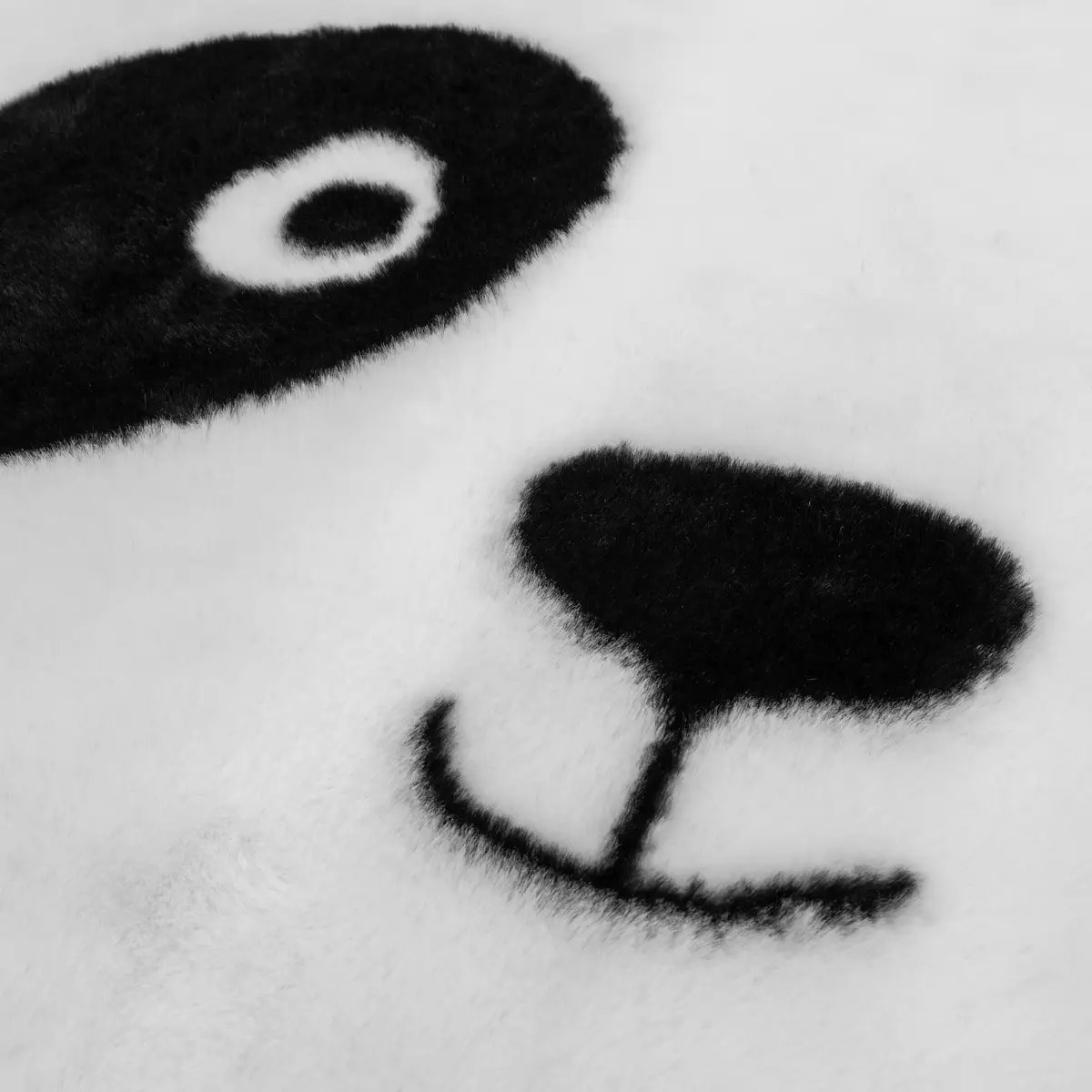 Tapis enfant panda "Andy" noir & blanc D100cm
