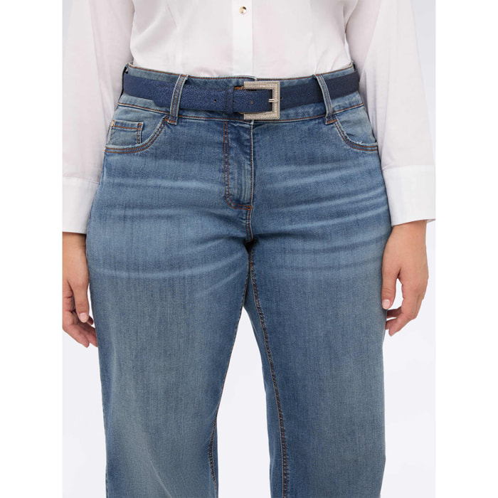 Fiorella Rubino - Cinturón con hebilla joya brillante - Azul