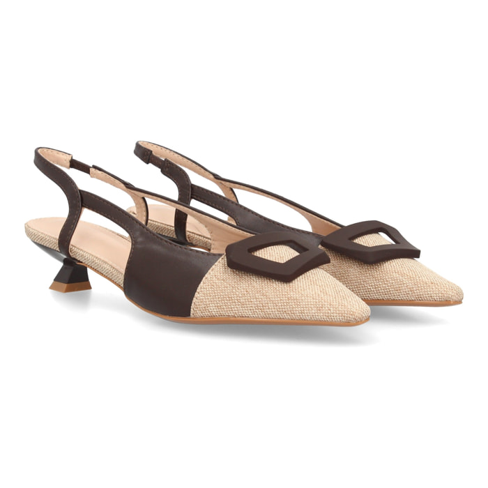 Zapato destalonado elegante tacón bajo