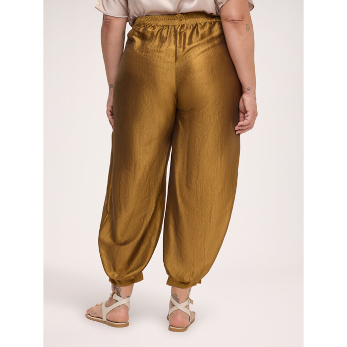 Fiorella Rubino - Pantaloni Balloon all'arabesca - Oro