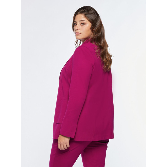 Fiorella Rubino - Blazer de punto milano - Fuchsia