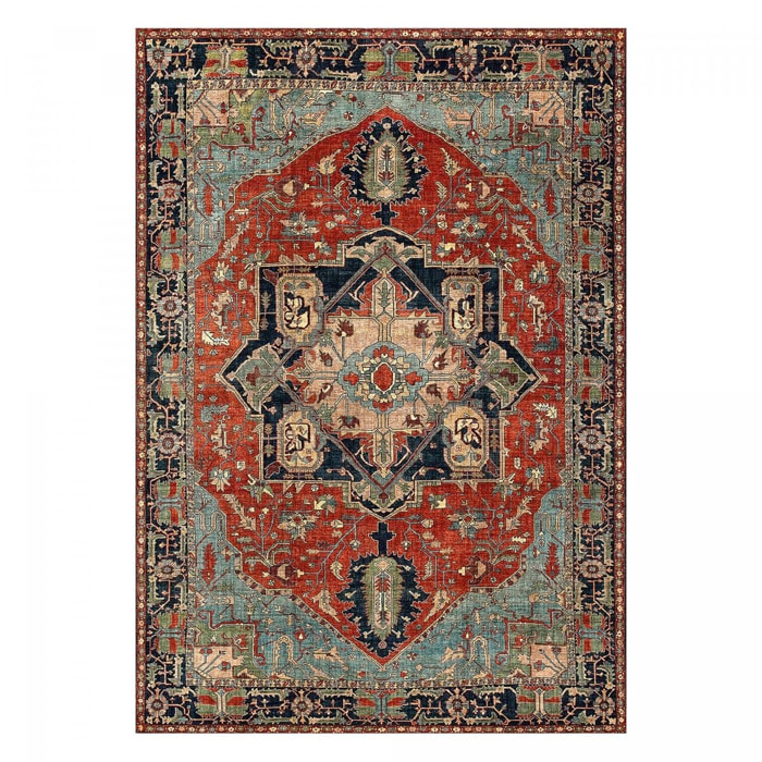 Tapis imprimé Vefu motif Médaillon Oriental