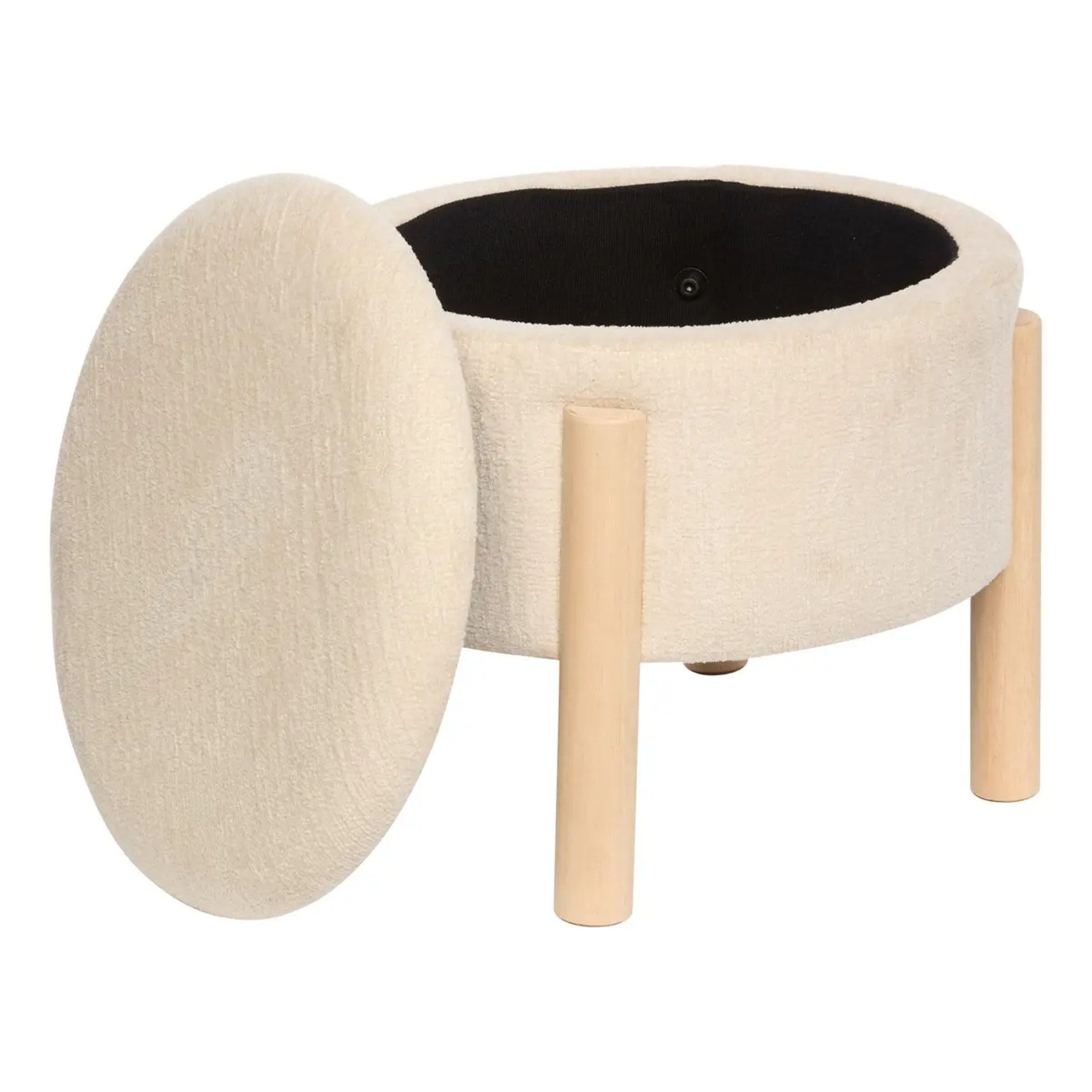 Tabouret Coffre Elki Blanc 45,5x37x45,5cm