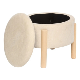 Tabouret Coffre Elki Blanc 45,5x37x45,5cm