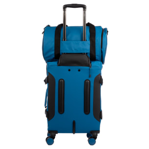 Set di 3 valigie flessibili in tessuto resistente all'acqua, riflettenti e di alta durata.