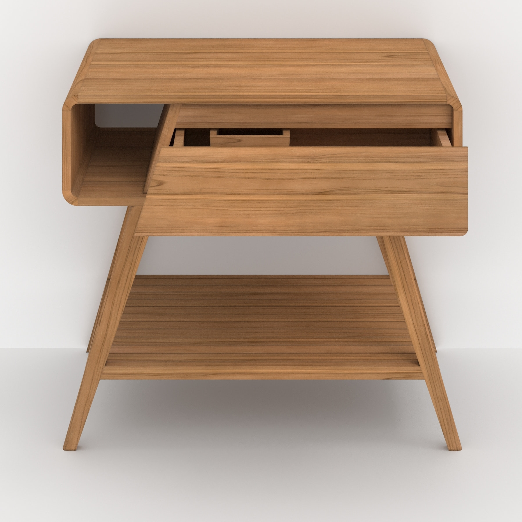 Meuble de salle de bain en bois de teck 90 cm - Kafa