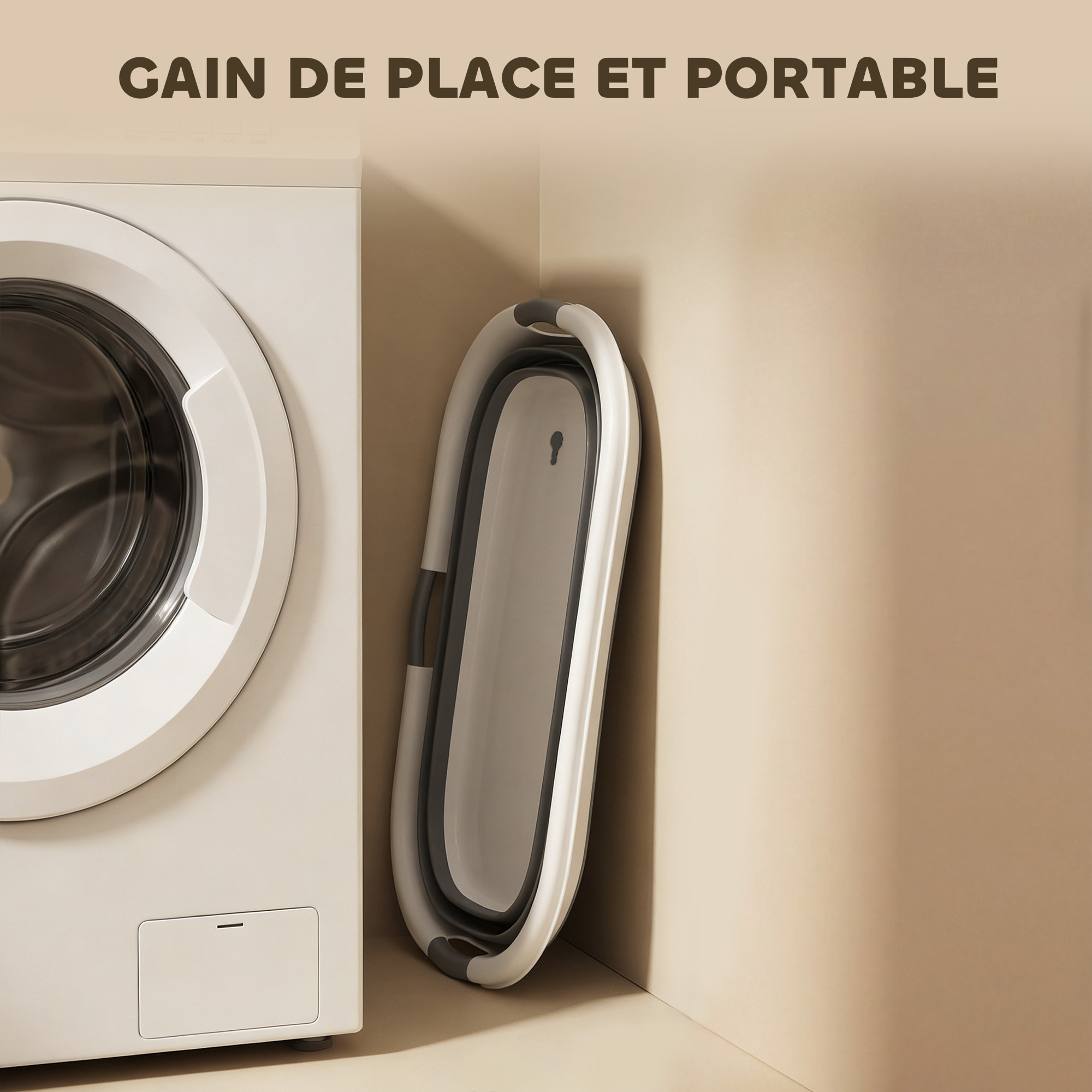 Baignoire chien chat - baignoire pliable 27L - bouchon vidange intégré