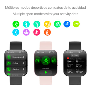 Smartwatch QS08. Schermo curvo AMOLED da 1,85 pollici, chiamata bluetooth, assistente vocale e modalità sport