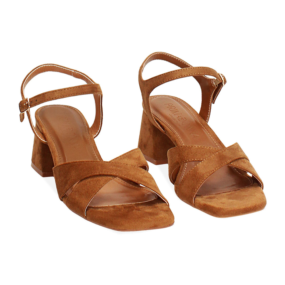 Sandalias cognac tacón 5,5 cm