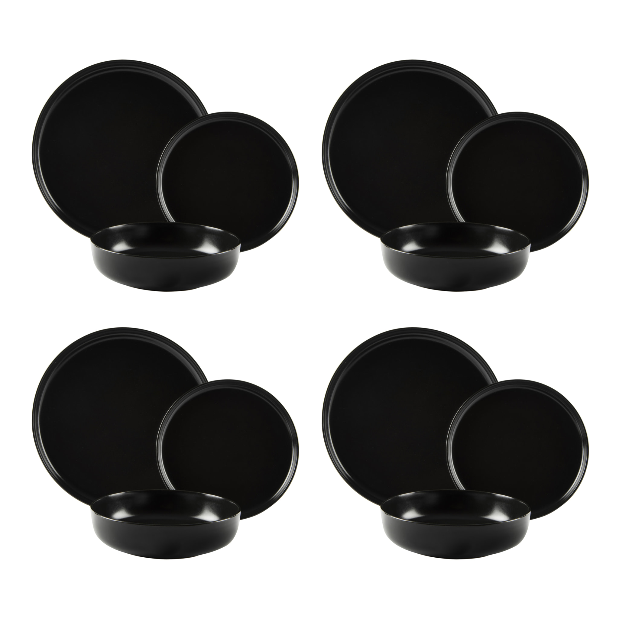 Servizio piatti 12 pezzi Excelsa – Nordic, Ceramica Nero