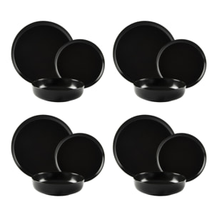 Servizio piatti 12 pezzi Excelsa – Nordic, Ceramica Nero