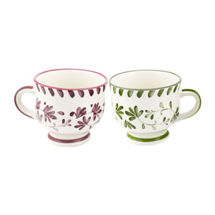 Lot de 6 mugs à pieds, TRATTORIA
