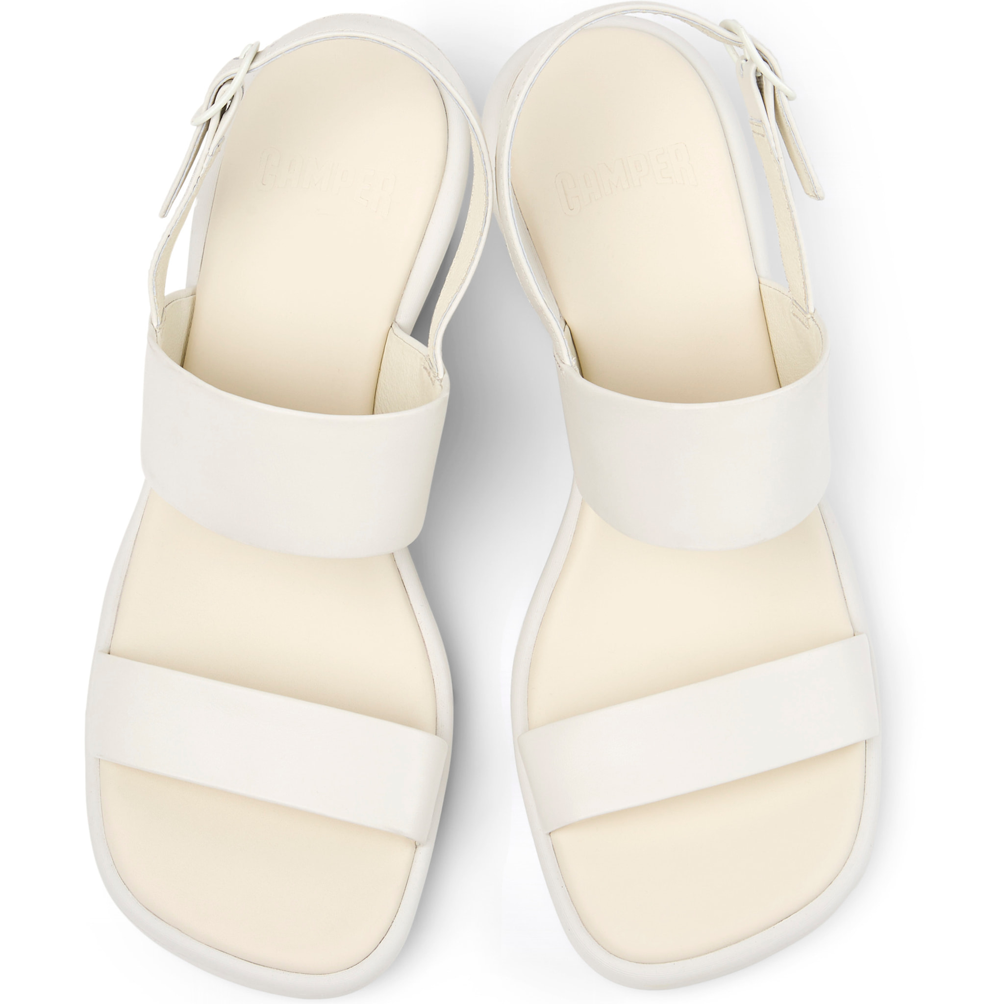 Sandalias - CAMPER Louise Sandal - Blanco - Cuero liso