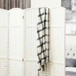 Biombo de 4 Paneles Separador de Ambientes Plegable 160x170 cm Biombo Separador de Ambientes para Salón Dormitorio Oficina