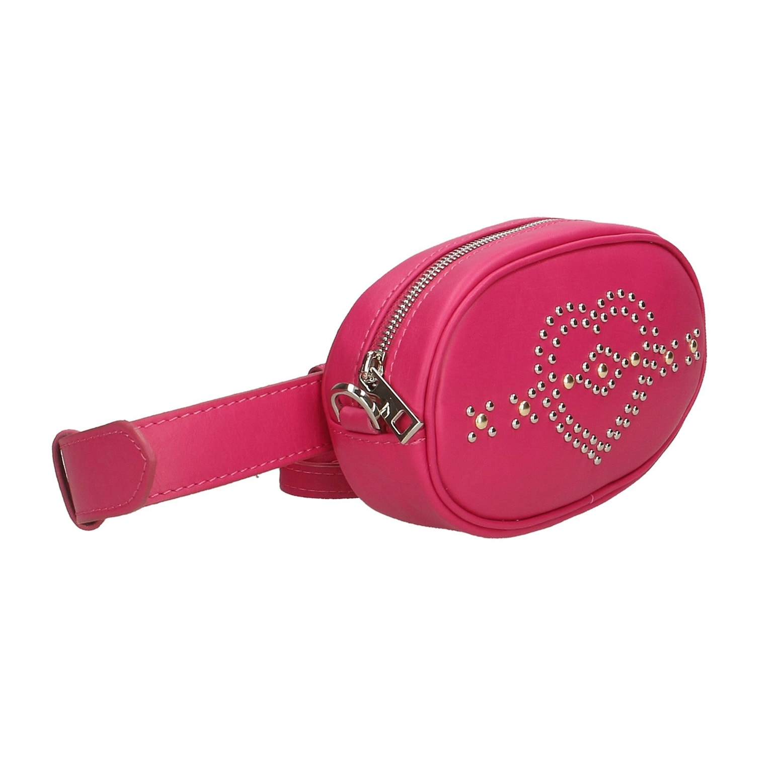 Borsa marsupio da donna in vera pelle sauvage con borchie. Prodotto artigianale italiano. Made in Italy - 12.0 x 19.0 x 7.0 cm