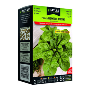 Semillas de Espinaca Gigante de Invierno 100 g Batlle