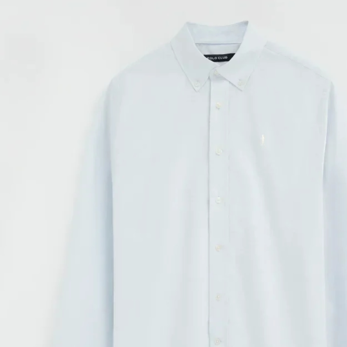 Camisa oxford azul claro de corte regular y logo Rigby Go